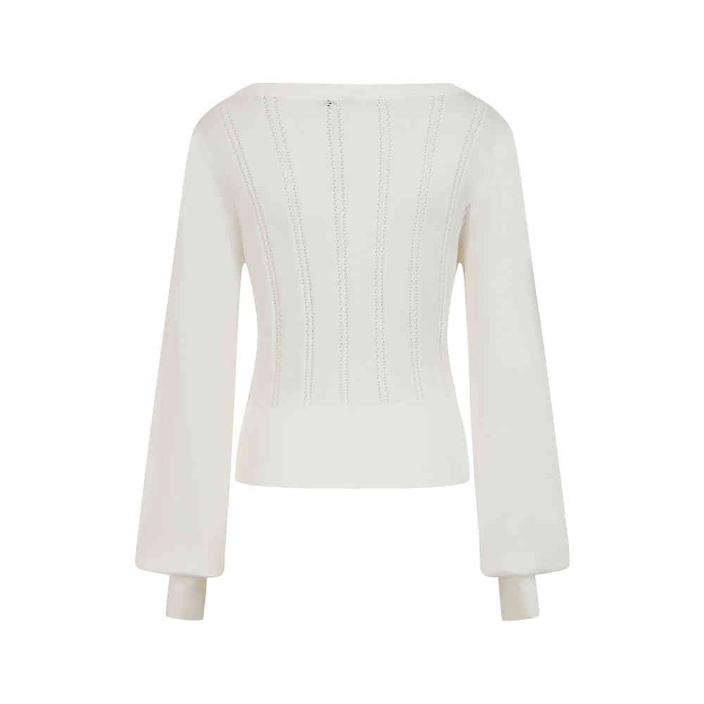 Banned - Angel Pointelle Knit Gebreide trui - Gebroken wit